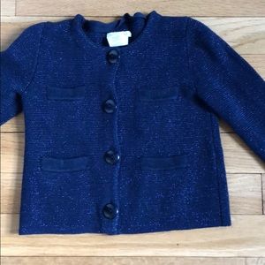 EUC Crewcuts cardigan sz 3 - Navy